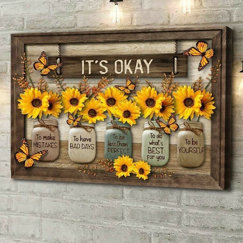 Butterfly Sunflowers Wall Art - Image 6