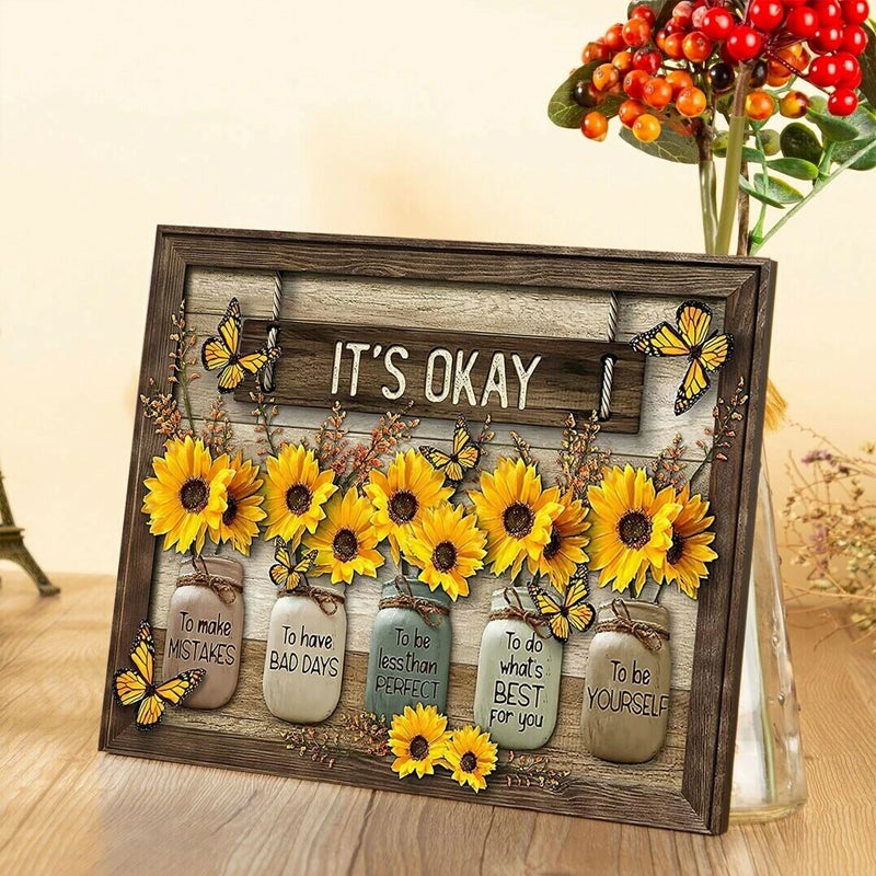 Butterfly Sunflowers Wall Art - Image 7