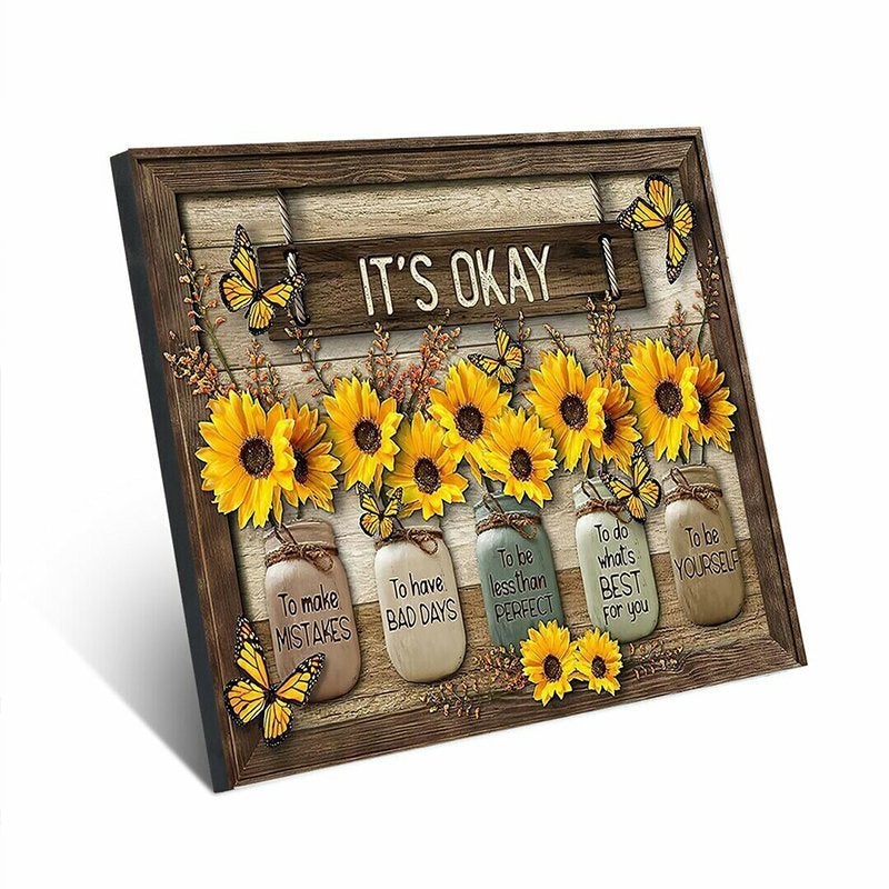 Butterfly Sunflowers Wall Art - Image 8