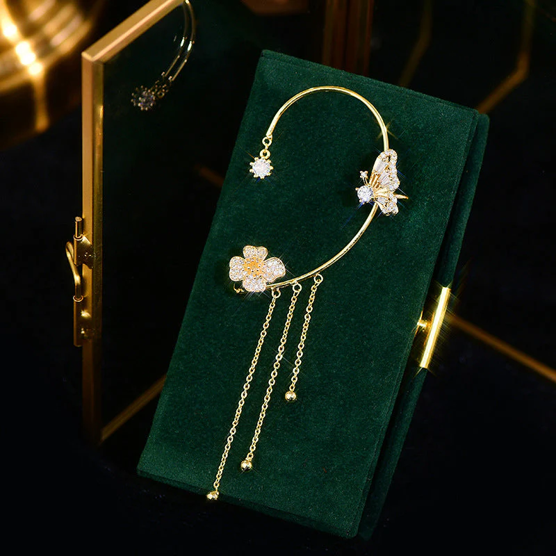 Butterfly Tassel Style Zircon Earrings - Image 12