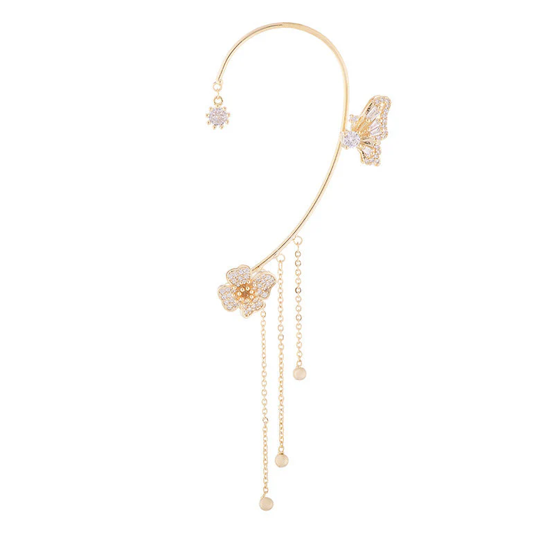 Butterfly Tassel Style Zircon Earrings - Image 14