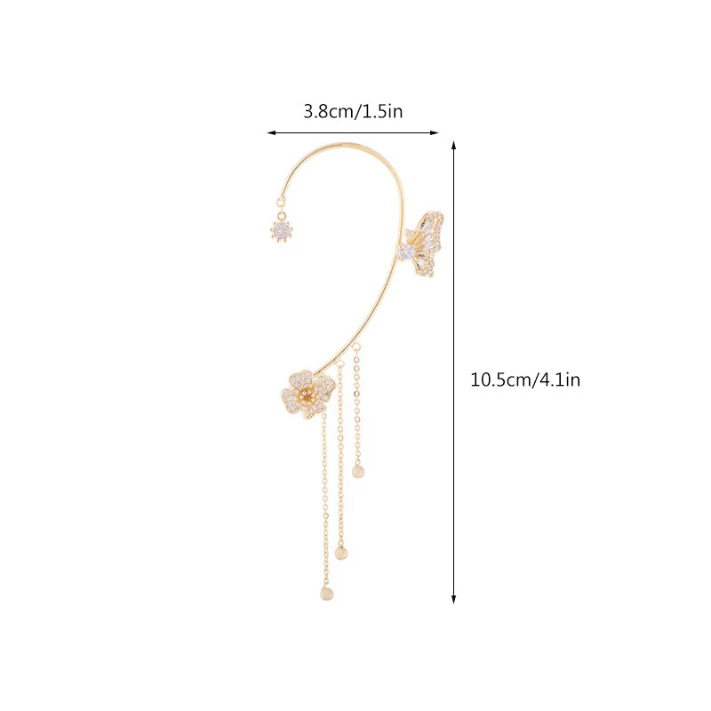 Butterfly Tassel Style Zircon Earrings - Image 15