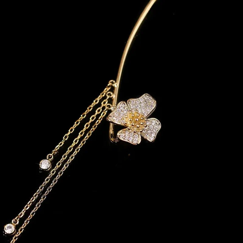Butterfly Tassel Style Zircon Earrings - Image 7
