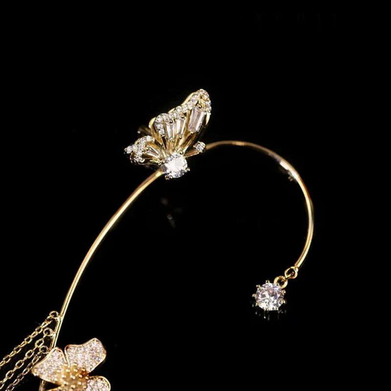Butterfly Tassel Style Zircon Earrings - Image 8