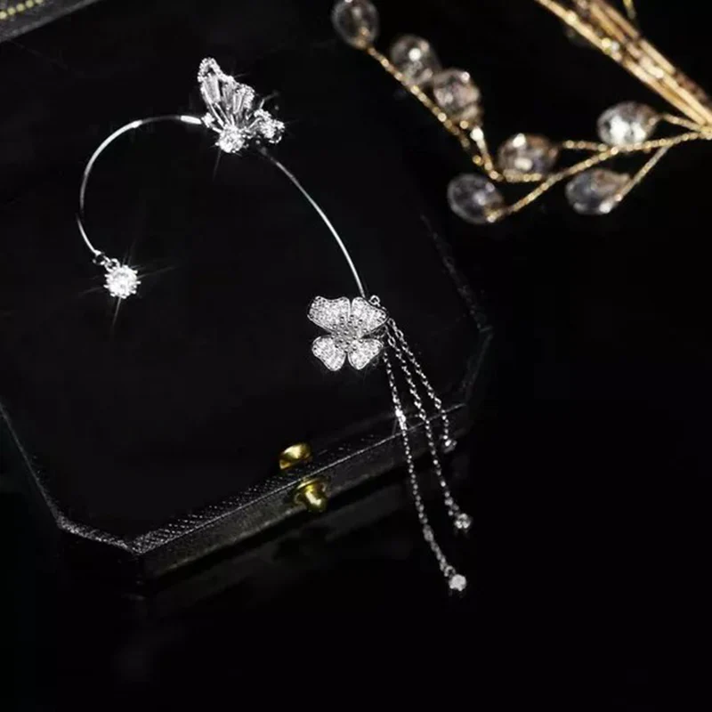 Butterfly Tassel Style Zircon Earrings - Image 9
