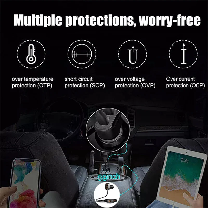 Car Cigratte Lighter USB Expansion Port - Image 5