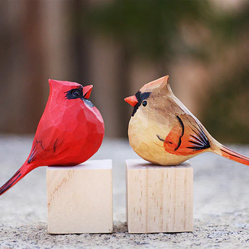 Cardinal Hand Wood Carving - Image 2