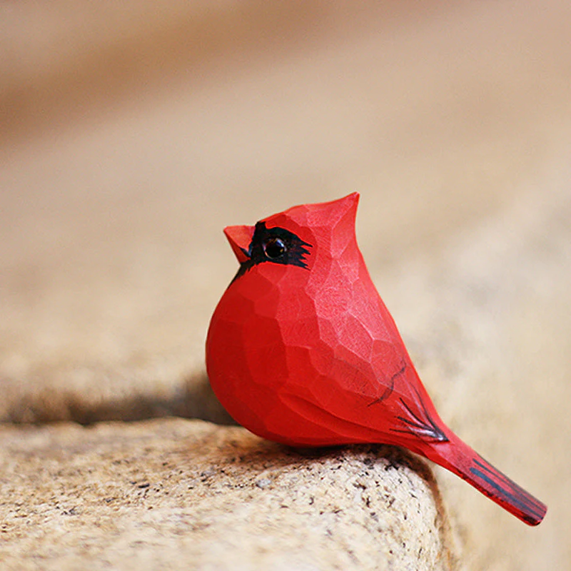 Cardinal Hand Wood Carving - Image 5