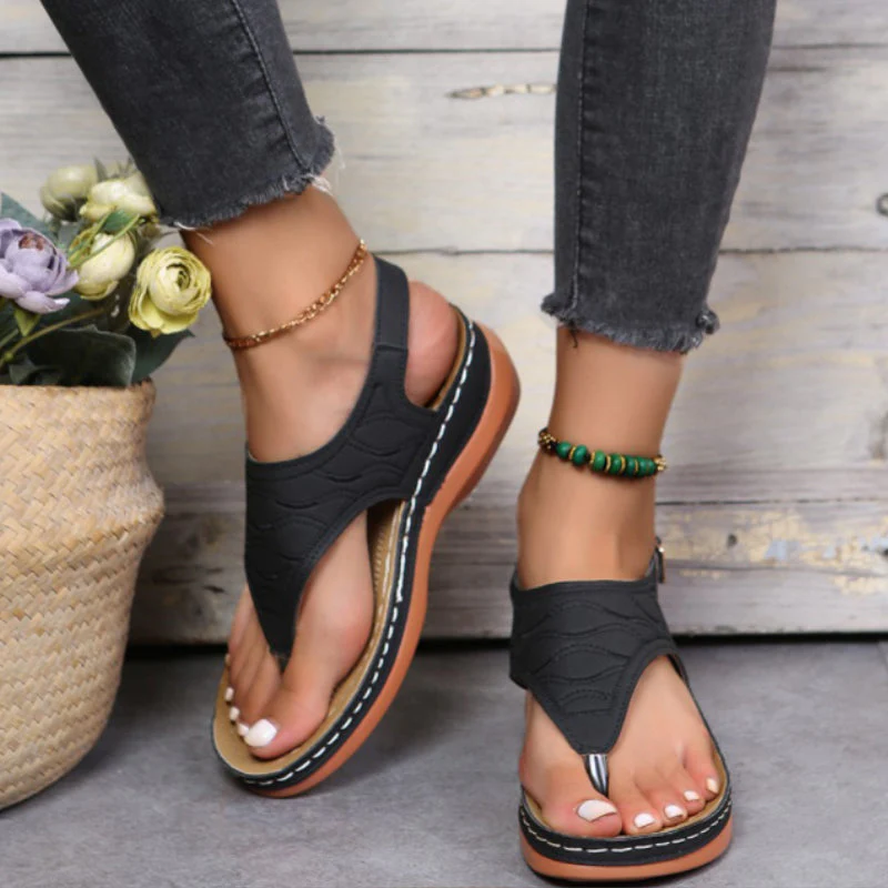 Casual Comfort Wedge Sandals - Image 4