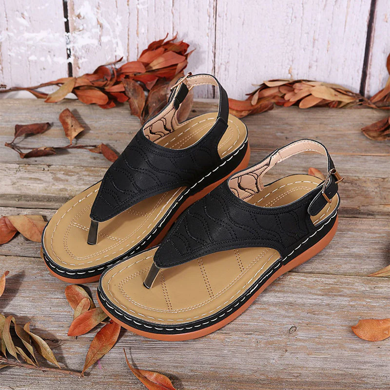 Casual Comfort Wedge Sandals - Image 7