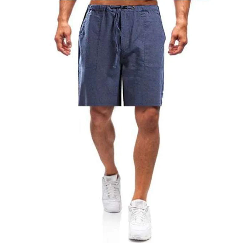 Casual Men's Casual Linen Shorts - Image 8