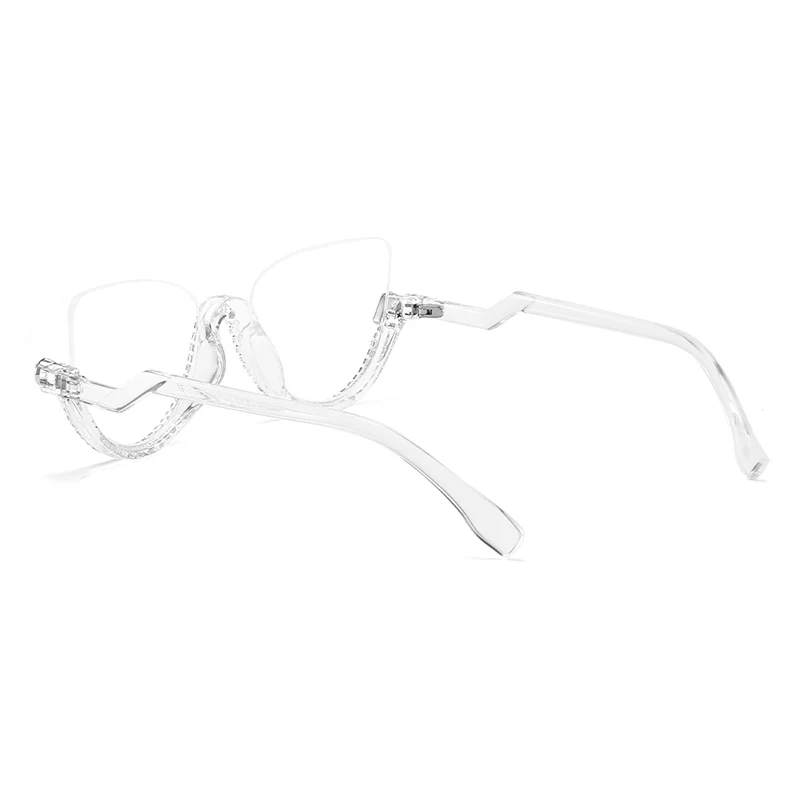 Cat-eye White-Diamond Eyeglasses for Women - Image 14