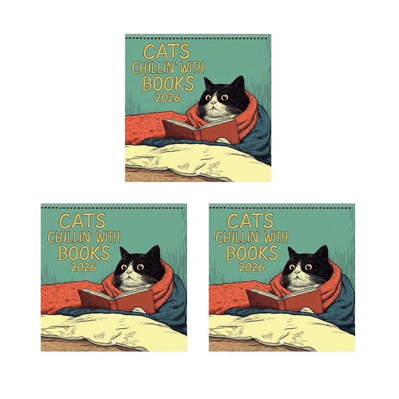 Cats Chillin' with Books 2026 Wall Calendar - Image 16