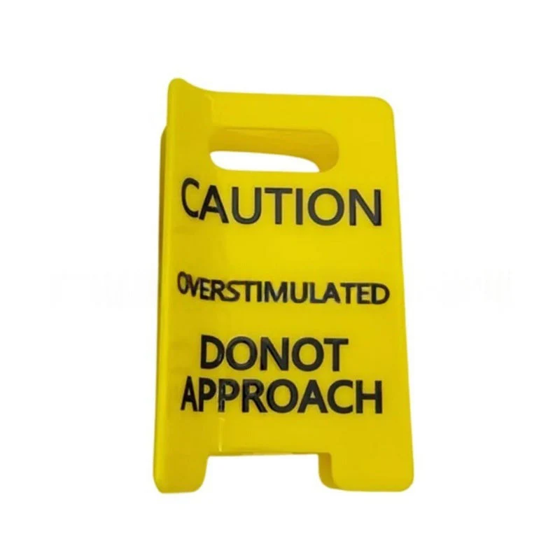 Caution Overstimulated Sign Hair Claw Clip - Image 11