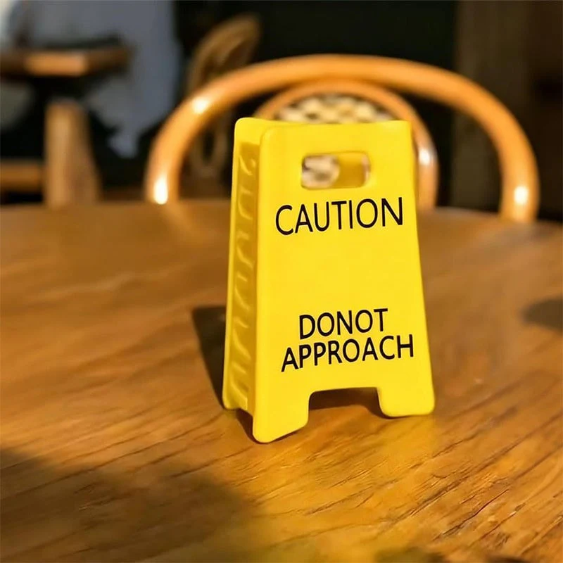 Caution Overstimulated Sign Hair Claw Clip - Image 8