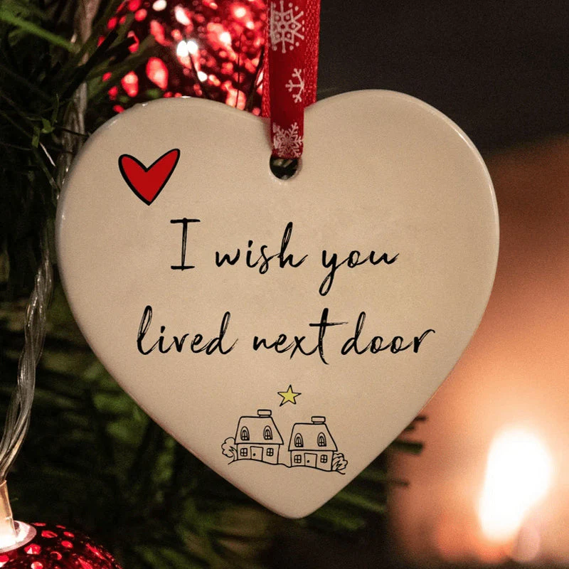 Ceramic Heart Hanging Ornament - Image 3