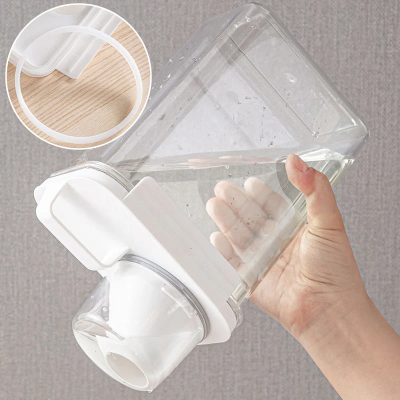 Cereal Dispenser Easy Flow Storage Jar Plastic Grocery Container - Image 3