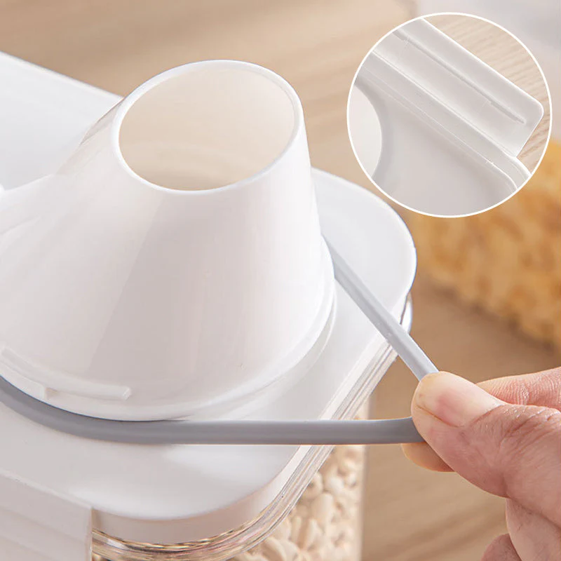 Cereal Dispenser Easy Flow Storage Jar Plastic Grocery Container - Image 4