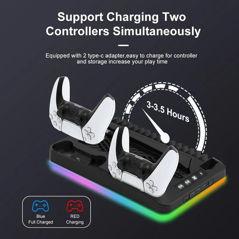Charging Base Cooling Bracket for Dual PS5 Controller - Image 3