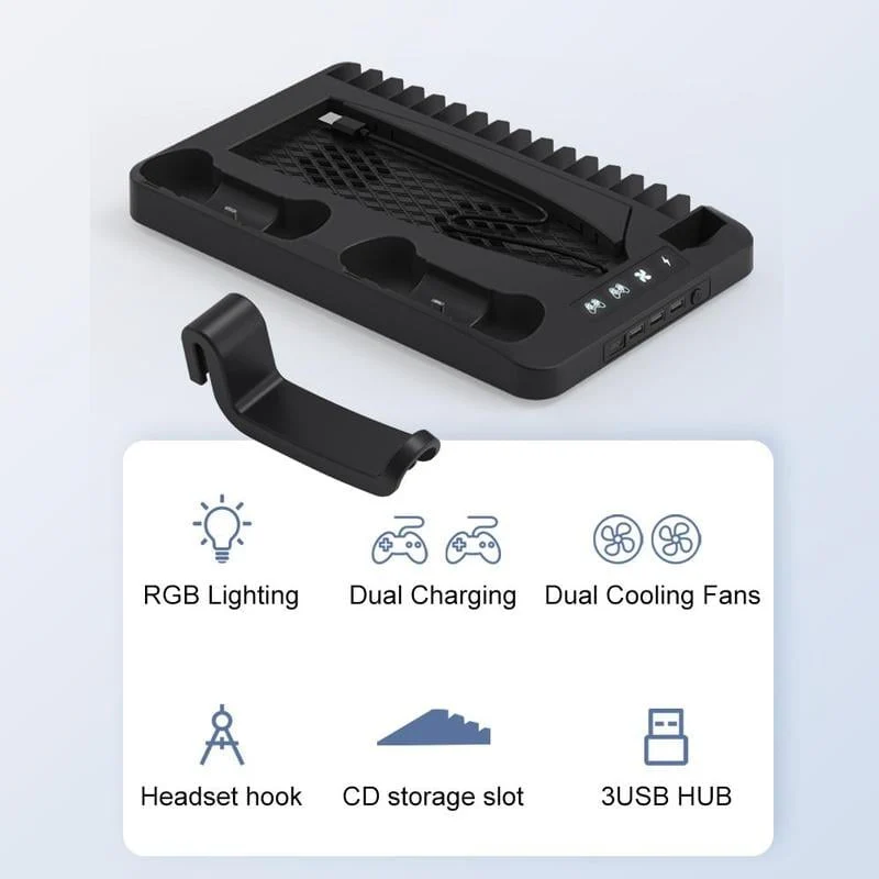 Charging Base Cooling Bracket for Dual PS5 Controller - Image 6