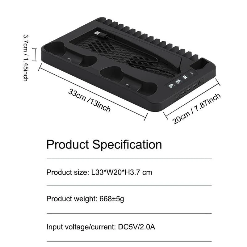 Charging Base Cooling Bracket for Dual PS5 Controller - Image 8