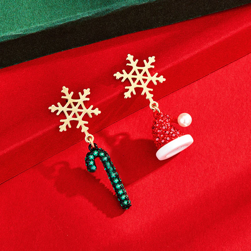 Christmas Asymmetric Earrings - Image 2