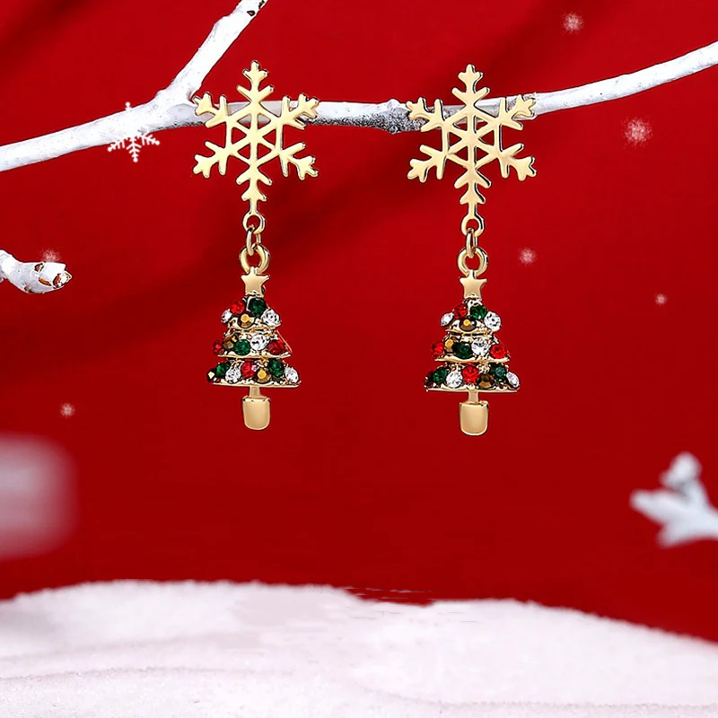 Christmas Asymmetric Earrings - Image 3