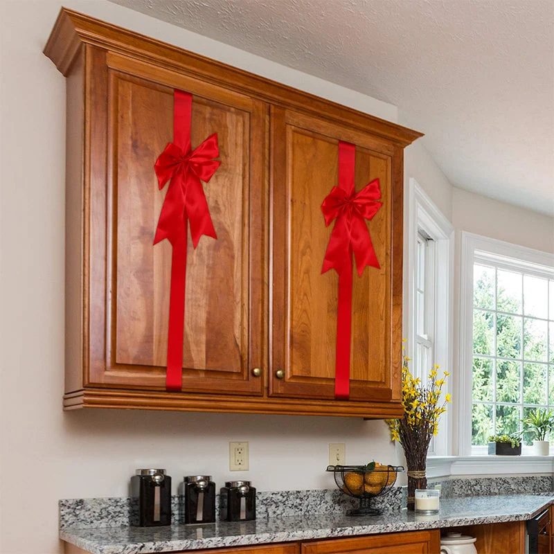 Christmas Door Bow Ribbon Decoration - Image 2