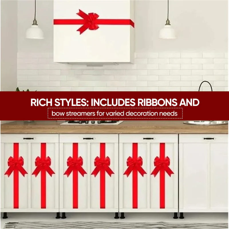 Christmas Door Bow Ribbon Decoration - Image 4