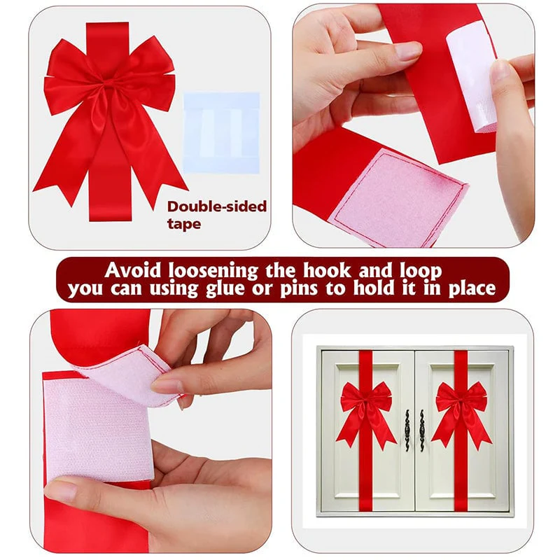 Christmas Door Bow Ribbon Decoration - Image 5