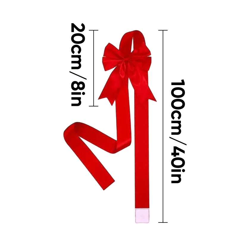 Christmas Door Bow Ribbon Decoration - Image 6