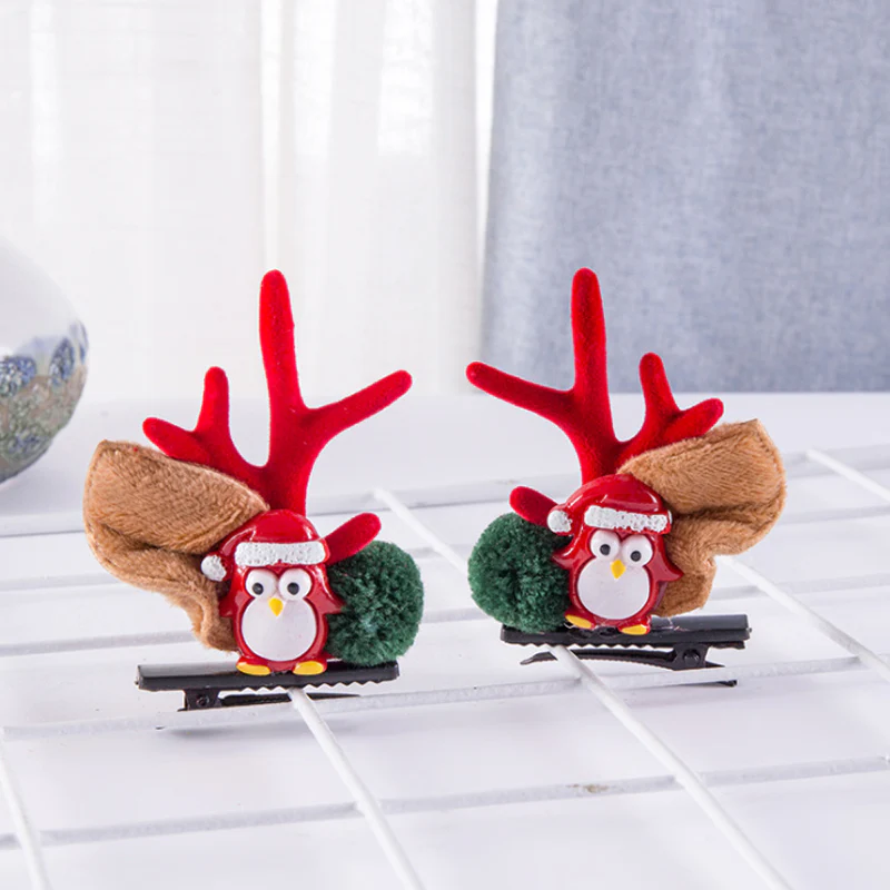 Christmas New Antler Plush Hairpins - Image 12