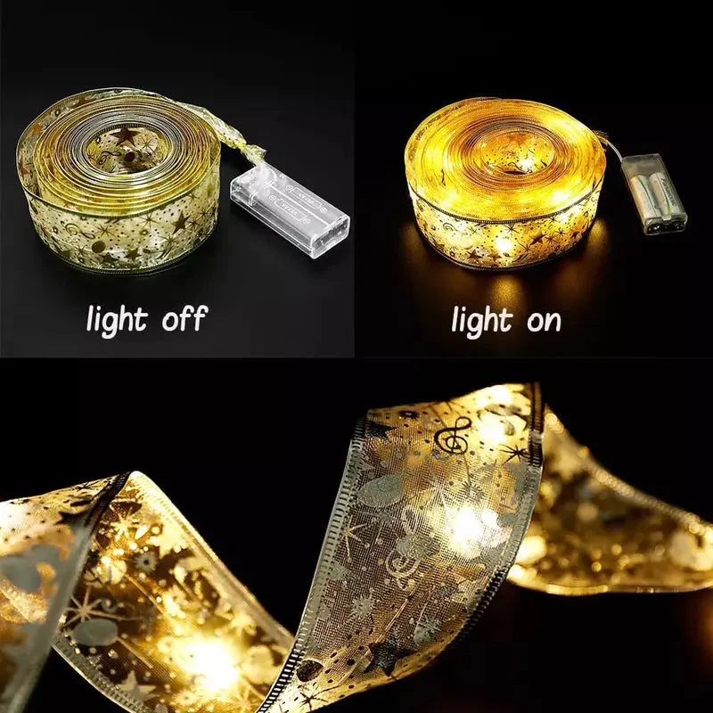 Christmas Ribbon Fairy Lights - Image 11