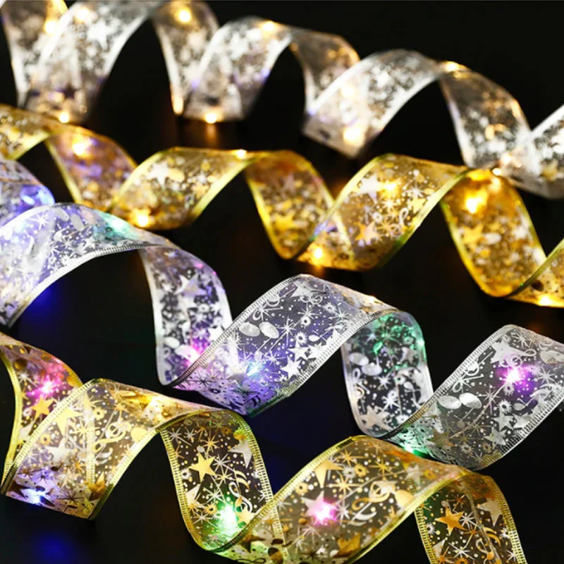 Christmas Ribbon Fairy Lights - Image 3