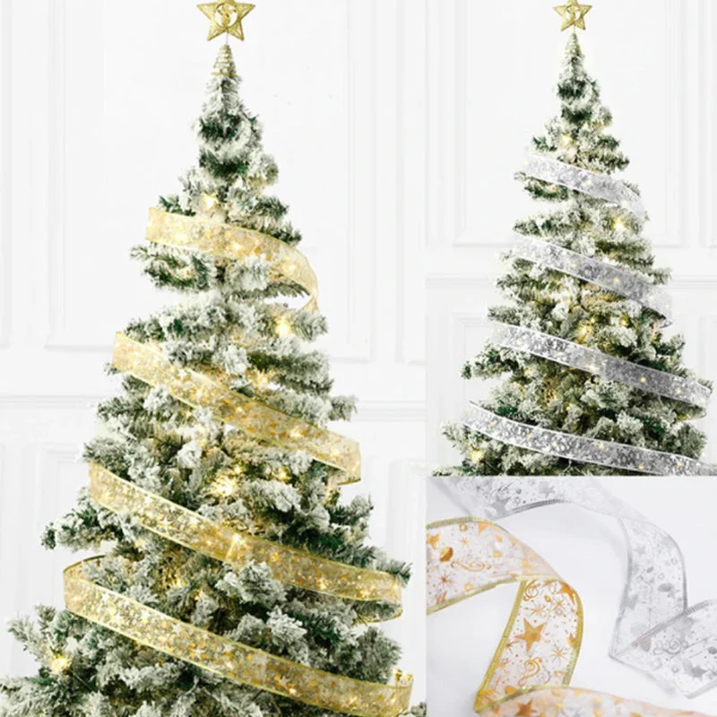 Christmas Ribbon Fairy Lights - Image 4