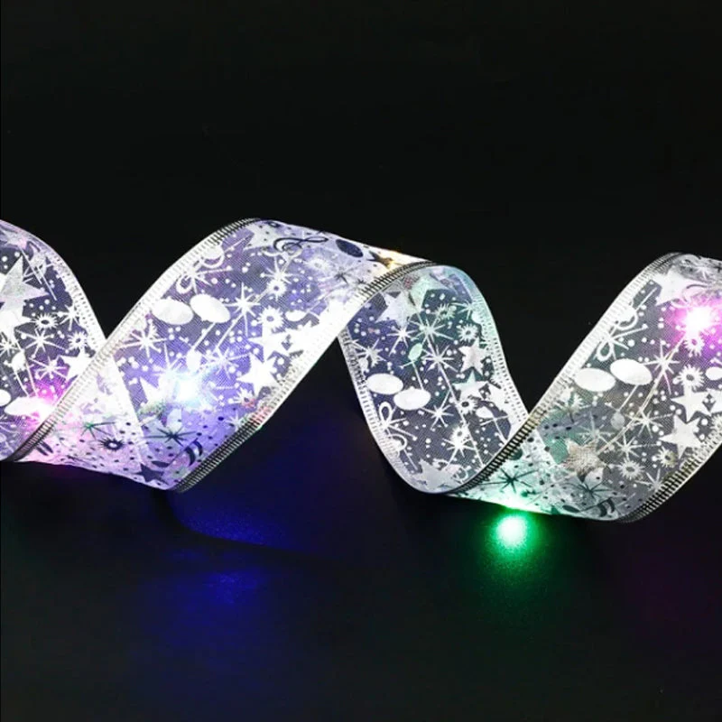 Christmas Ribbon Fairy Lights - Image 6