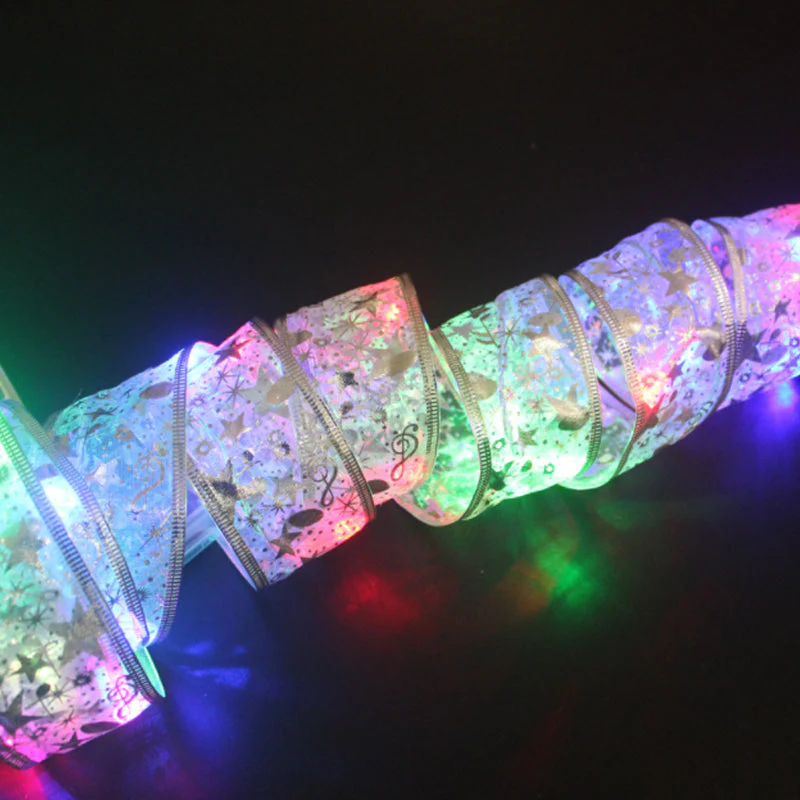 Christmas Ribbon Fairy Lights - Image 8