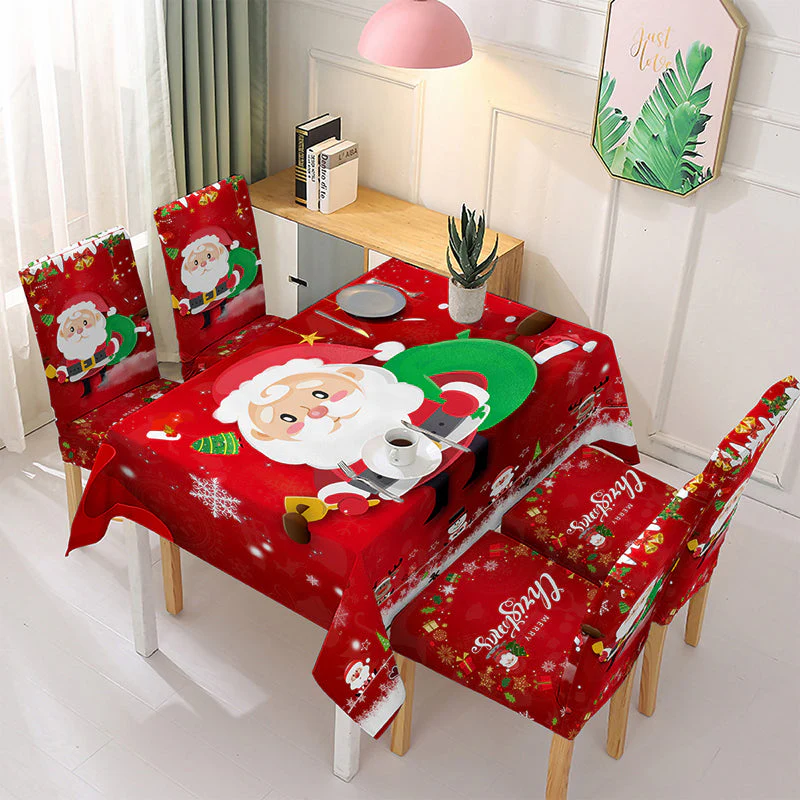 Christmas Tablecloth Chair Cover Decoration - Image 10