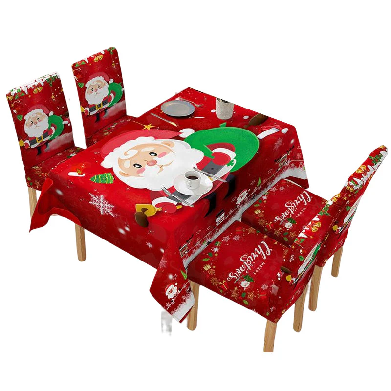 Christmas Tablecloth Chair Cover Decoration - Image 3