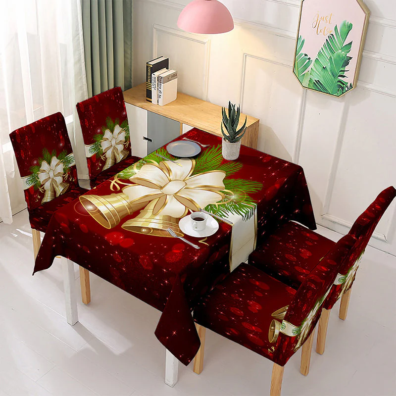 Christmas Tablecloth Chair Cover Decoration - Image 4