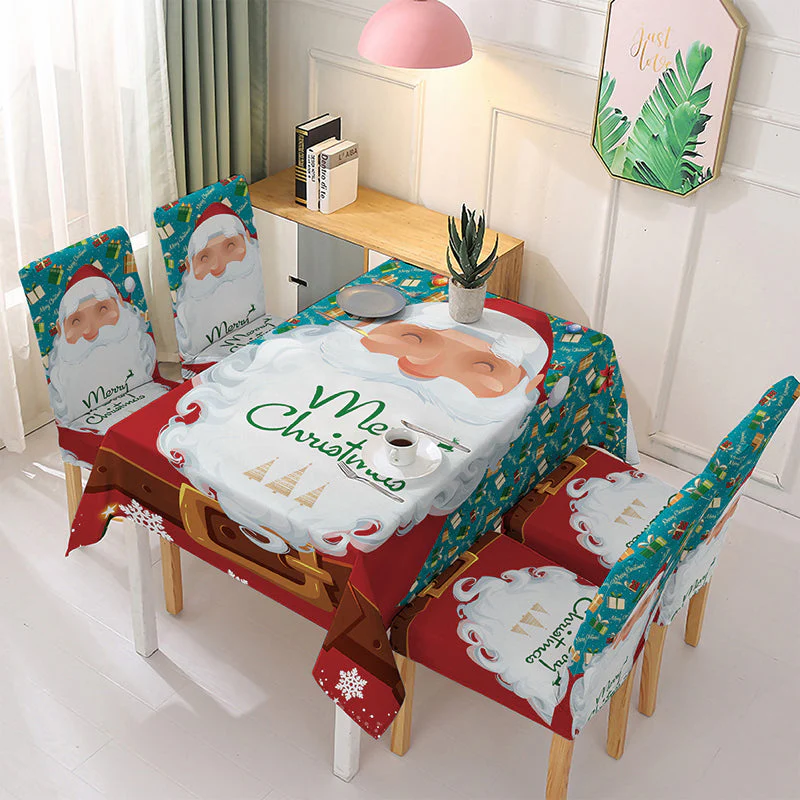 Christmas Tablecloth Chair Cover Decoration - Image 5