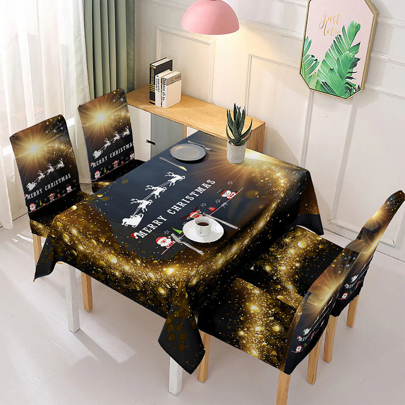Christmas Tablecloth Chair Cover Decoration - Image 7