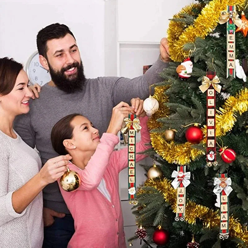 Christmas Tree Decorations-DIY Personalized Letter Ornaments - Image 2