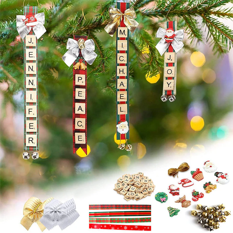 Christmas Tree Decorations-DIY Personalized Letter Ornaments - Image 5
