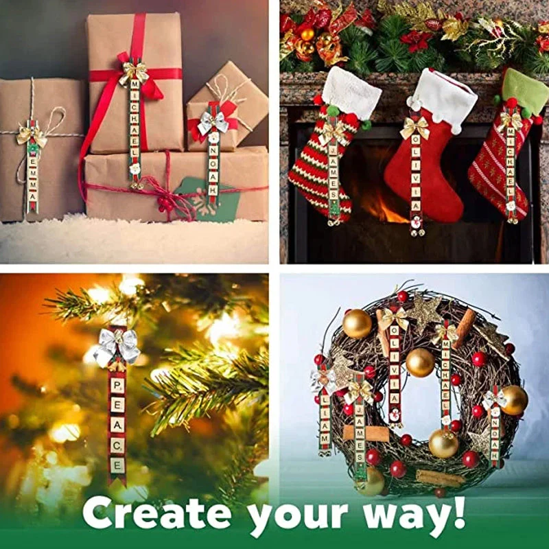 Christmas Tree Decorations-DIY Personalized Letter Ornaments - Image 8