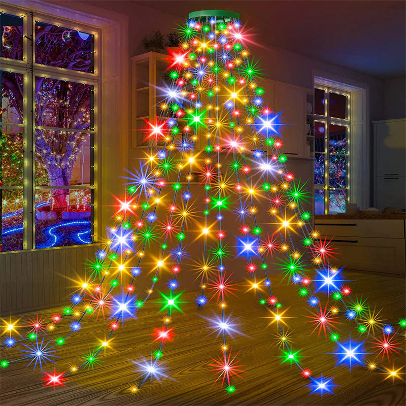 Christmas Tree Waterfall Lights with Ring - Image 13