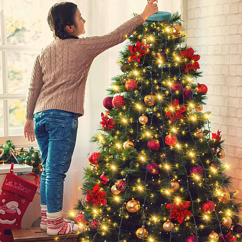 Christmas Tree Waterfall Lights with Ring - Image 6
