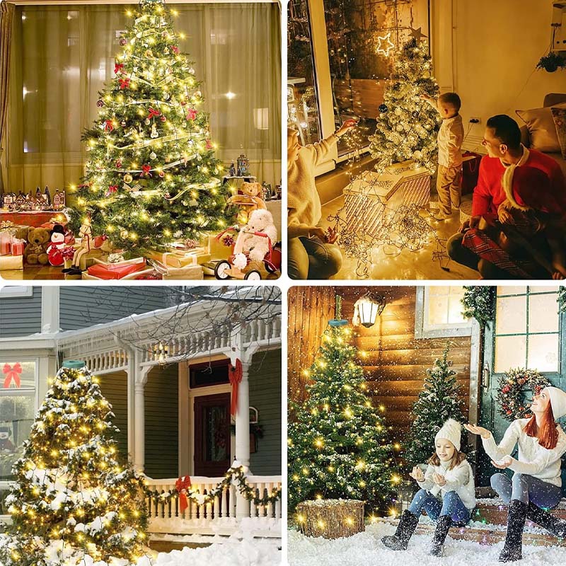 Christmas Tree Waterfall Lights with Ring - Image 9