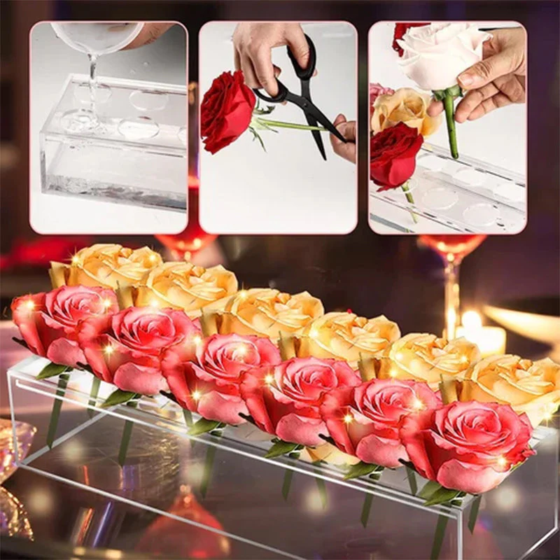 Clear Acrylic Flower Vase - Image 7
