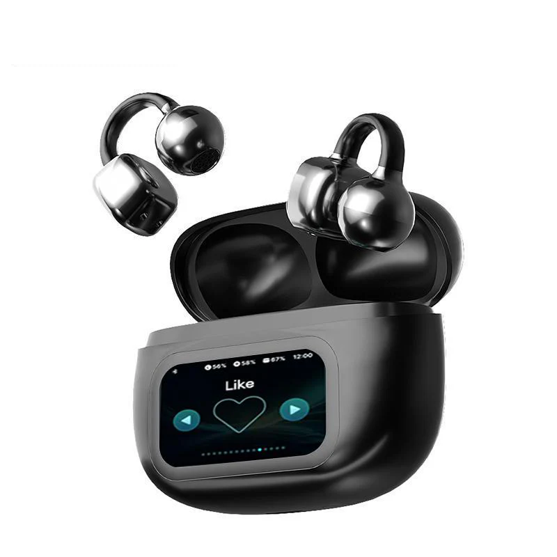 Clip-On Ear LCD Full Color Touchscreen Audio Wireless Headphones - Image 11